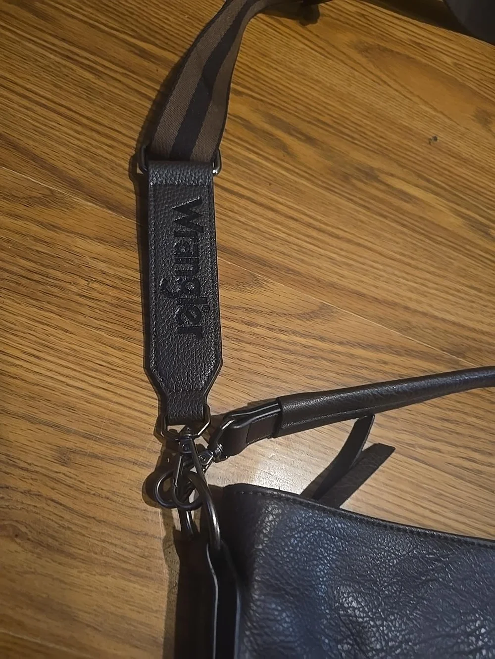 Wrangler Brown Leather Crossbody Bag
